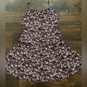 All that Jazz Floral Dress - Pink and Black